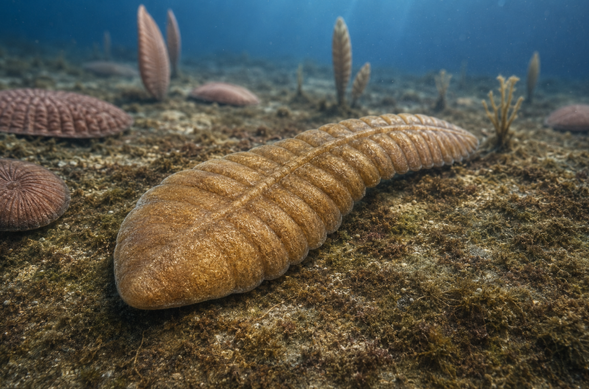 Fossils of Spriggina reveal the oldest known right-turning bias in animals, dating back about 550 million years.