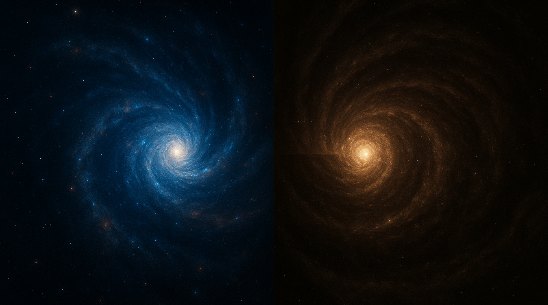 One side is our Universe, expanding and moving forward through time as we experience it. The other is a mirror universe that also expands, but from our perspective, time flows in the opposite direction.