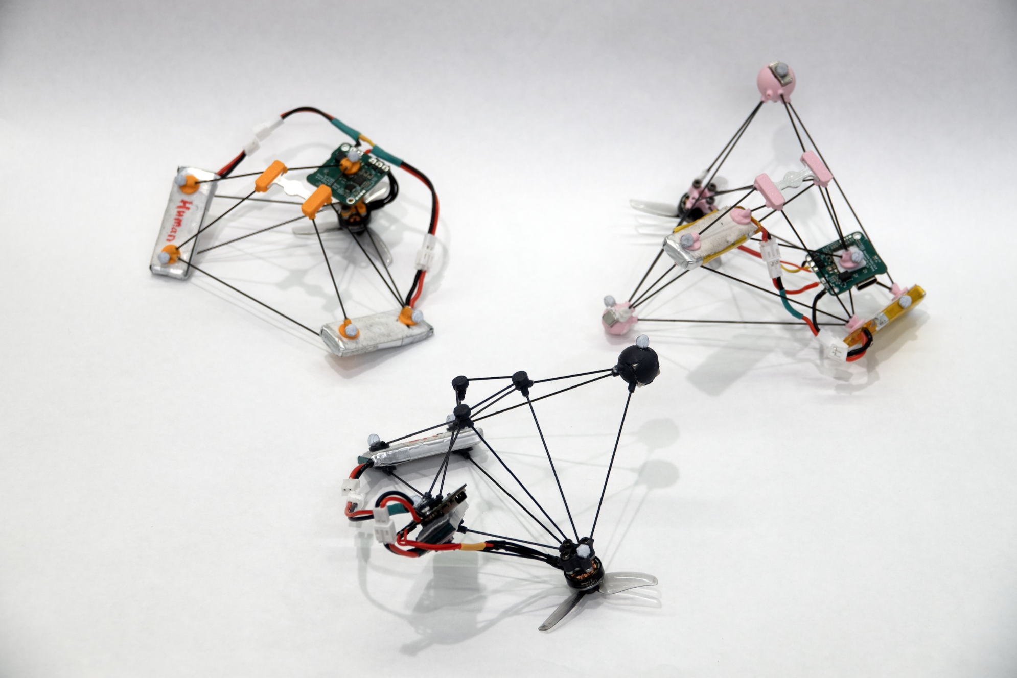 After simulating drone designs, the team built the most promising models.