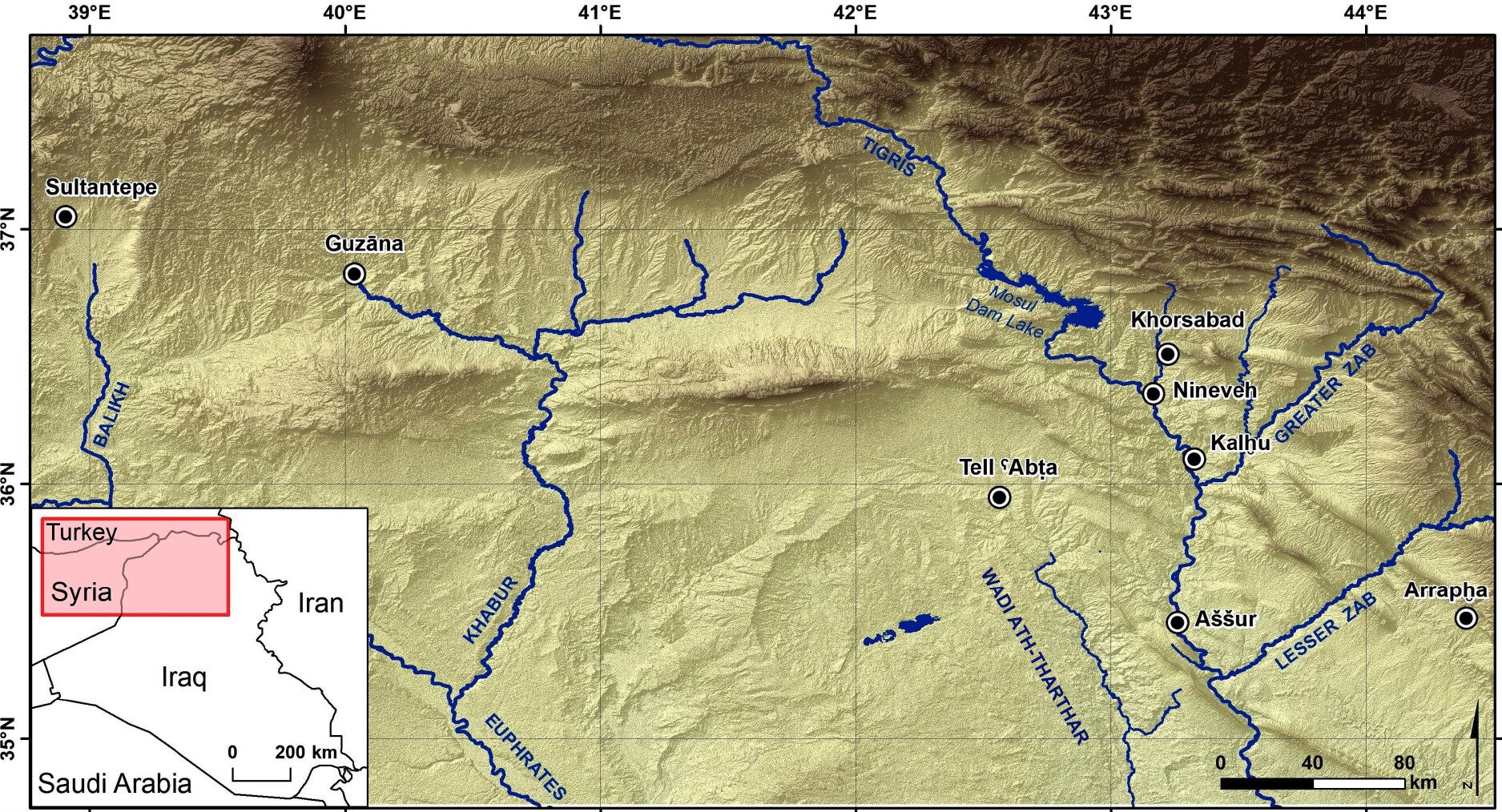 Map with the key sites mentioned in this article.