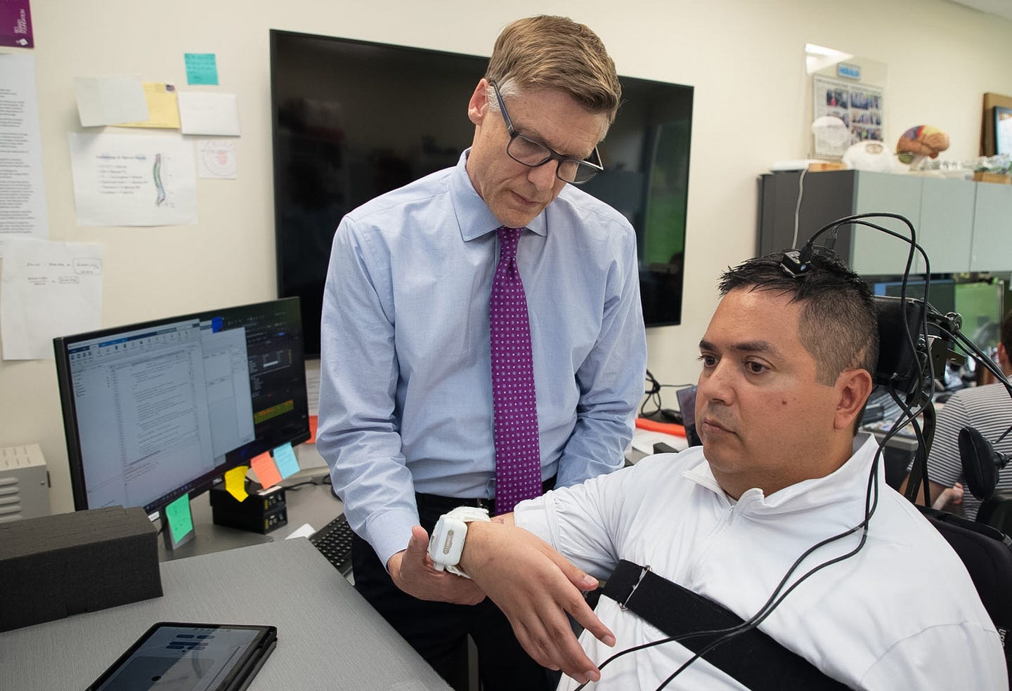A neural bypass for paralysis restored hand movement, grip control and wrist sensation, with some benefits lasting after stimulation.
