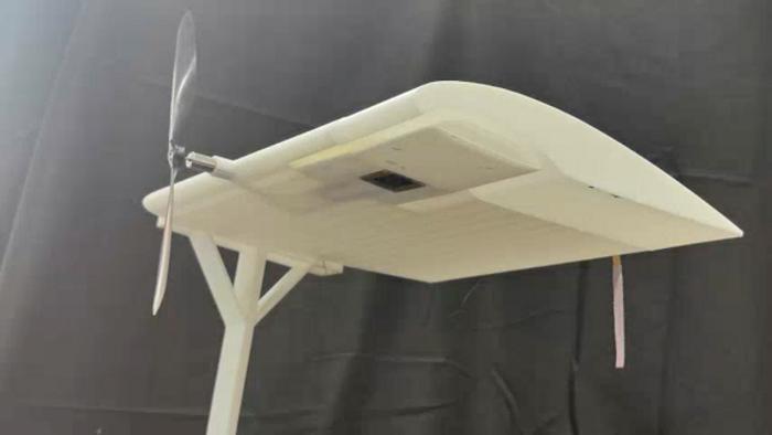 Nanocrystals and wing channels helped a laser receiver stay cooler while producing electricity for a drone motor.