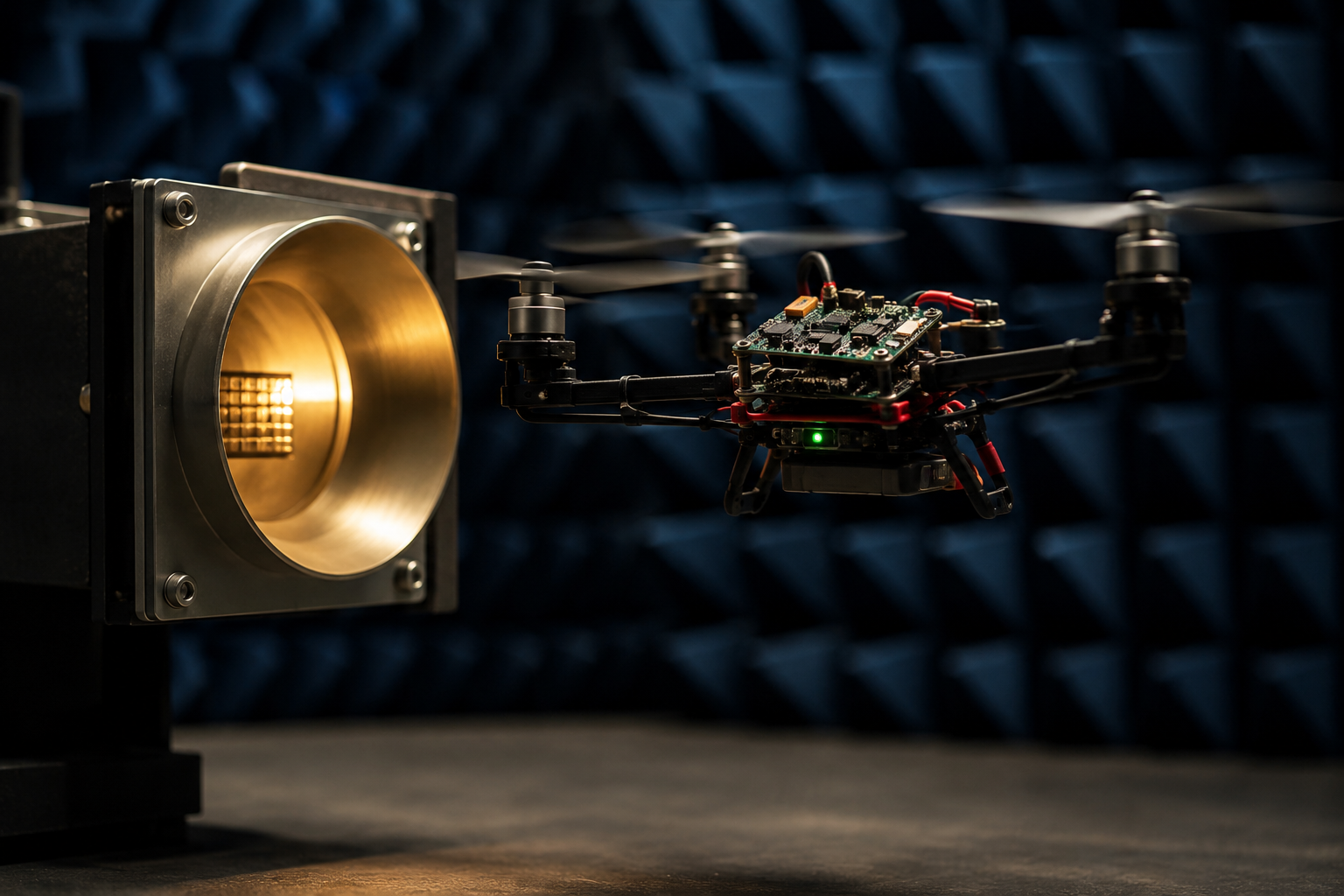 The drone was not a microwave rocket in the strict sense. It converted microwave energy into electricity for conventional propellers.