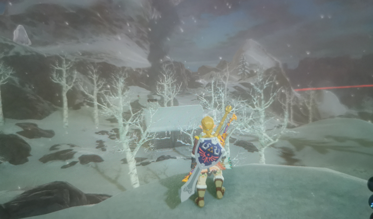 Hebra Mountains and their unforgiving freezing climate in The Legend of Zelda: Breath of the Wild (reproduced with permission from Nintendo).