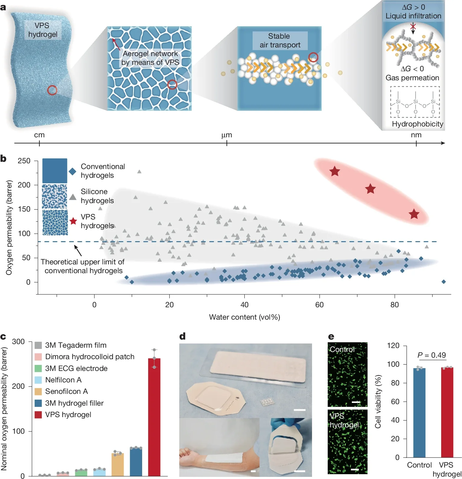Design strategy and key features of air-permeable hydrogels.