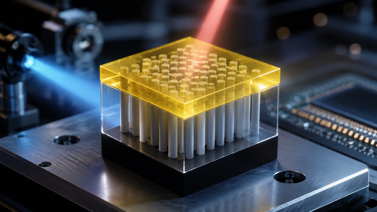 Researchers built a nanoscale device that acts like a neuron, processing light signals with high efficiency. (CREDIT: Nanoscale)