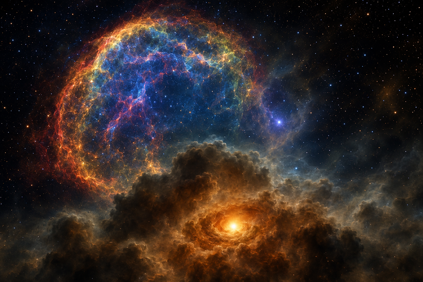 ALMA found two hot molecular cores inside a supernova remnant, with organic chemistry that appears surprisingly intact.
