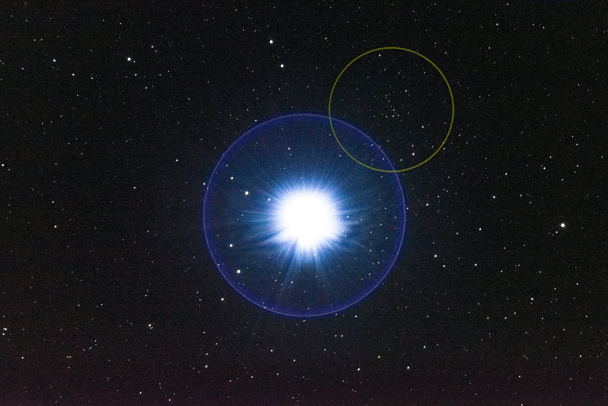 The Gaia 1 open star cluster next to Sirius