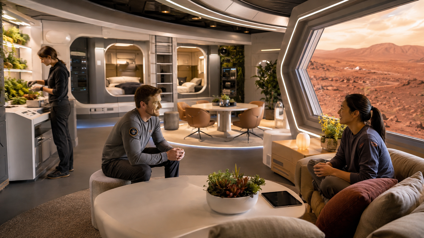 Space habitat design could shape astronaut mental health on long missions by influencing sleep, privacy, connection, and homesickness.