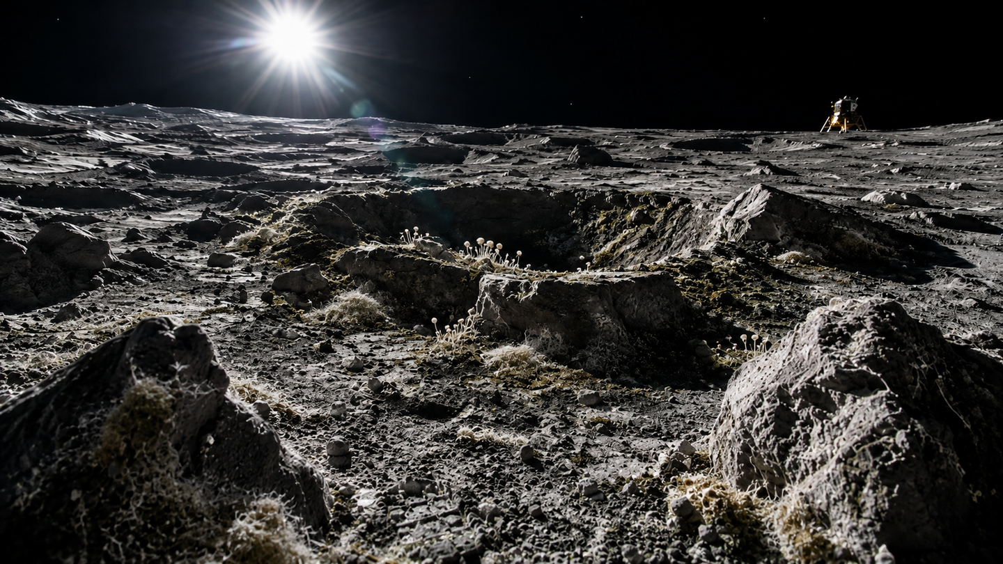 Microbes surviving on the moon could persist for a week in shaded polar niches, raising contamination concerns for Artemis missions.
