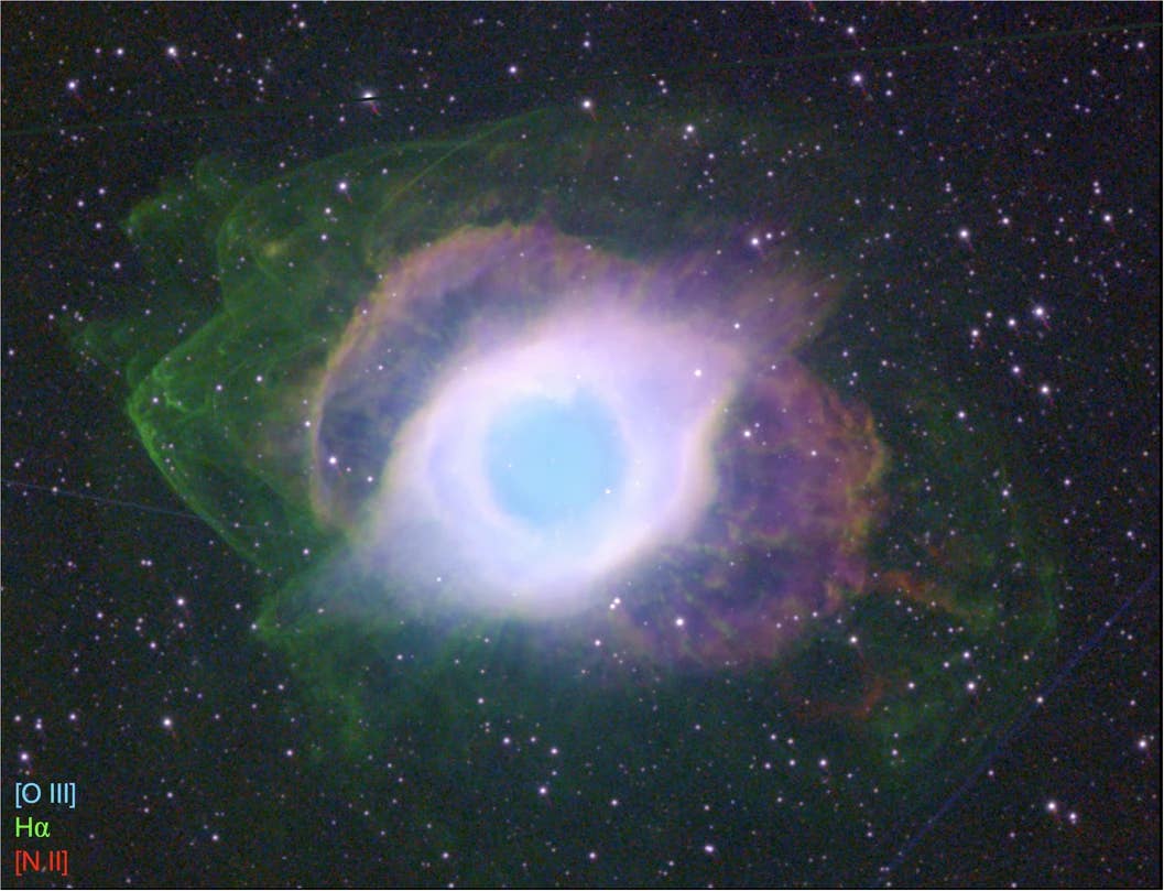 Color representation of the Helix Nebula.