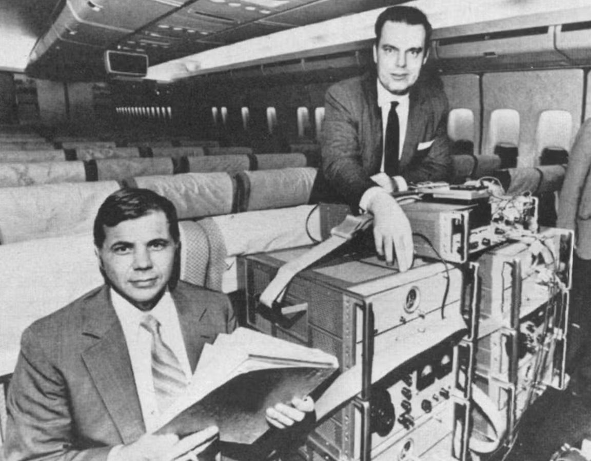 Physicists Joseph Hafele and Richard Keating flew cesium atomic clocks around the world, then compared them with identical clocks that remained on the ground to test Einstein's predictions about time.