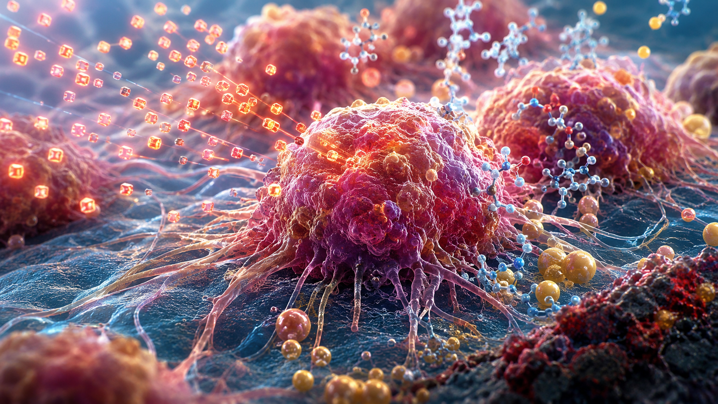 Researchers developed a small-molecule drug that tricks cancer cells into burning more sugar while blocking their backup fuel source.