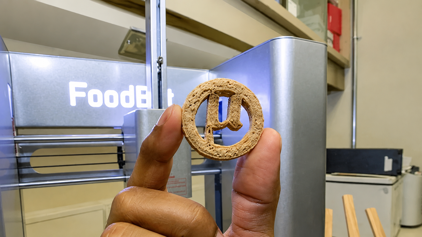 This cookie is made using waste plant materials and plastic and could feed humans everywhere from submarines to spaceships.