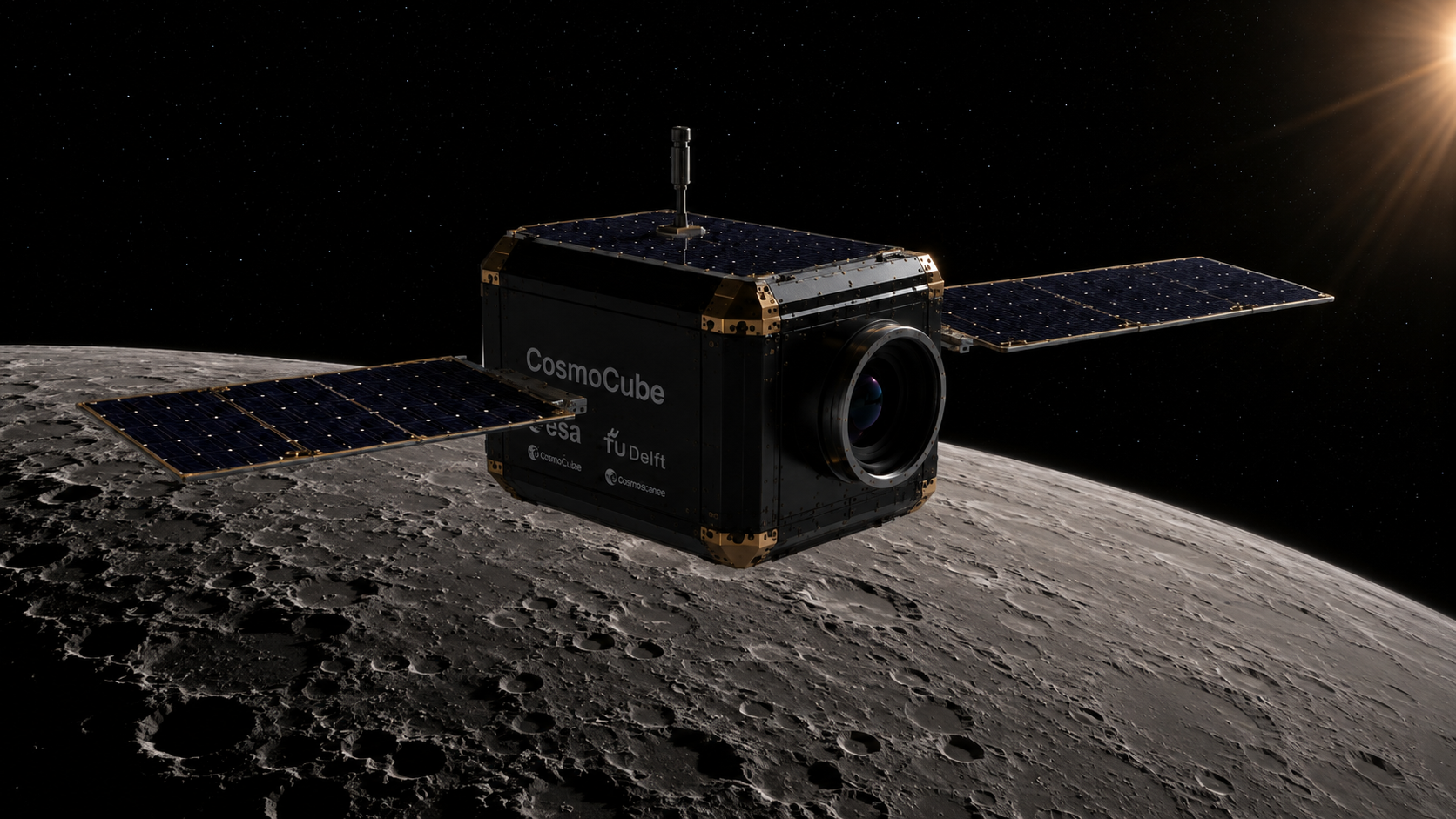 The proposed CosmoCube mission would make 21-centimeter observations while orbiting through the radio-quiet region behind the Moon.