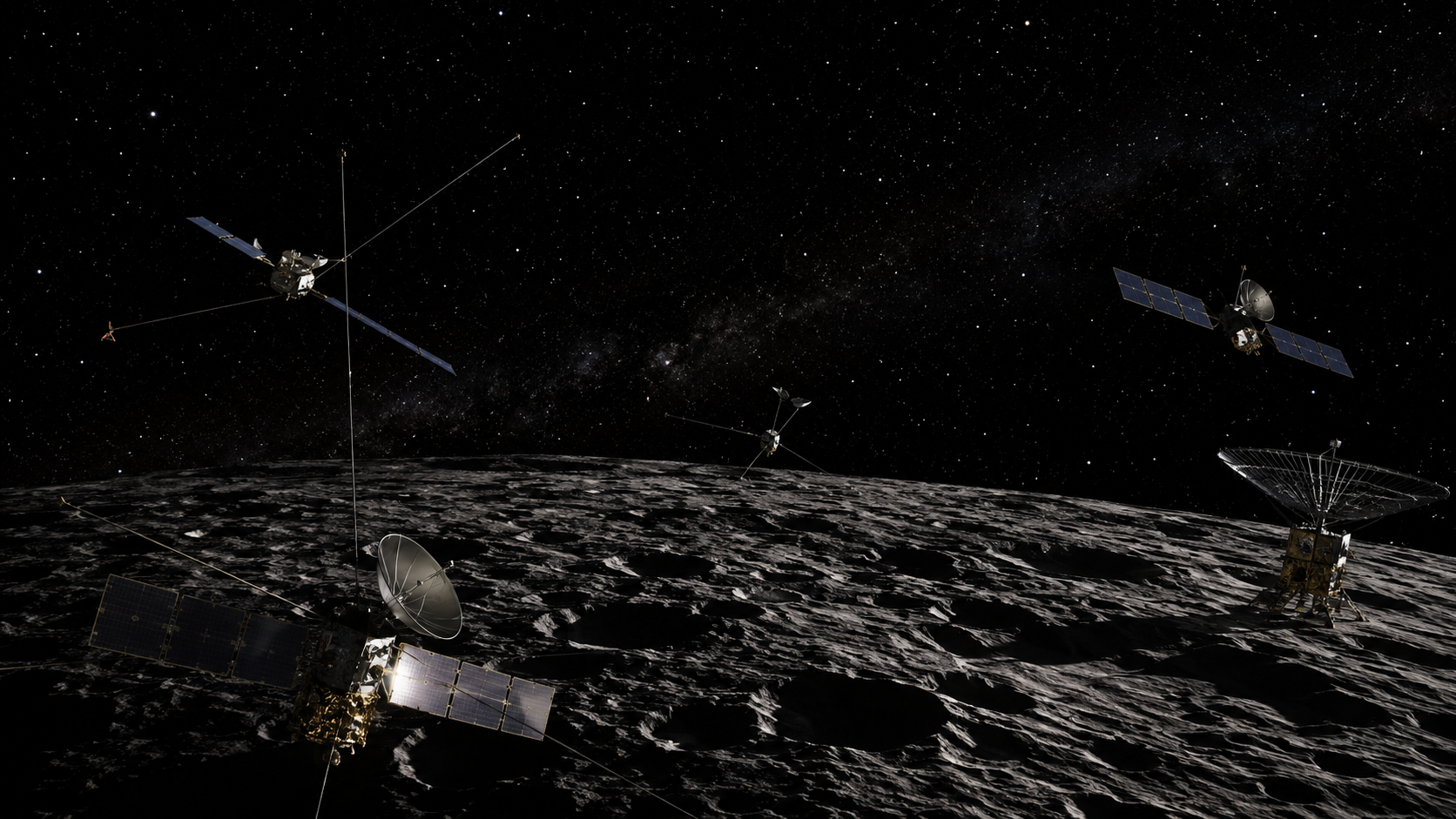 The Moon’s far side could give astronomers access to radio signals from the cosmic “dark ages”. 