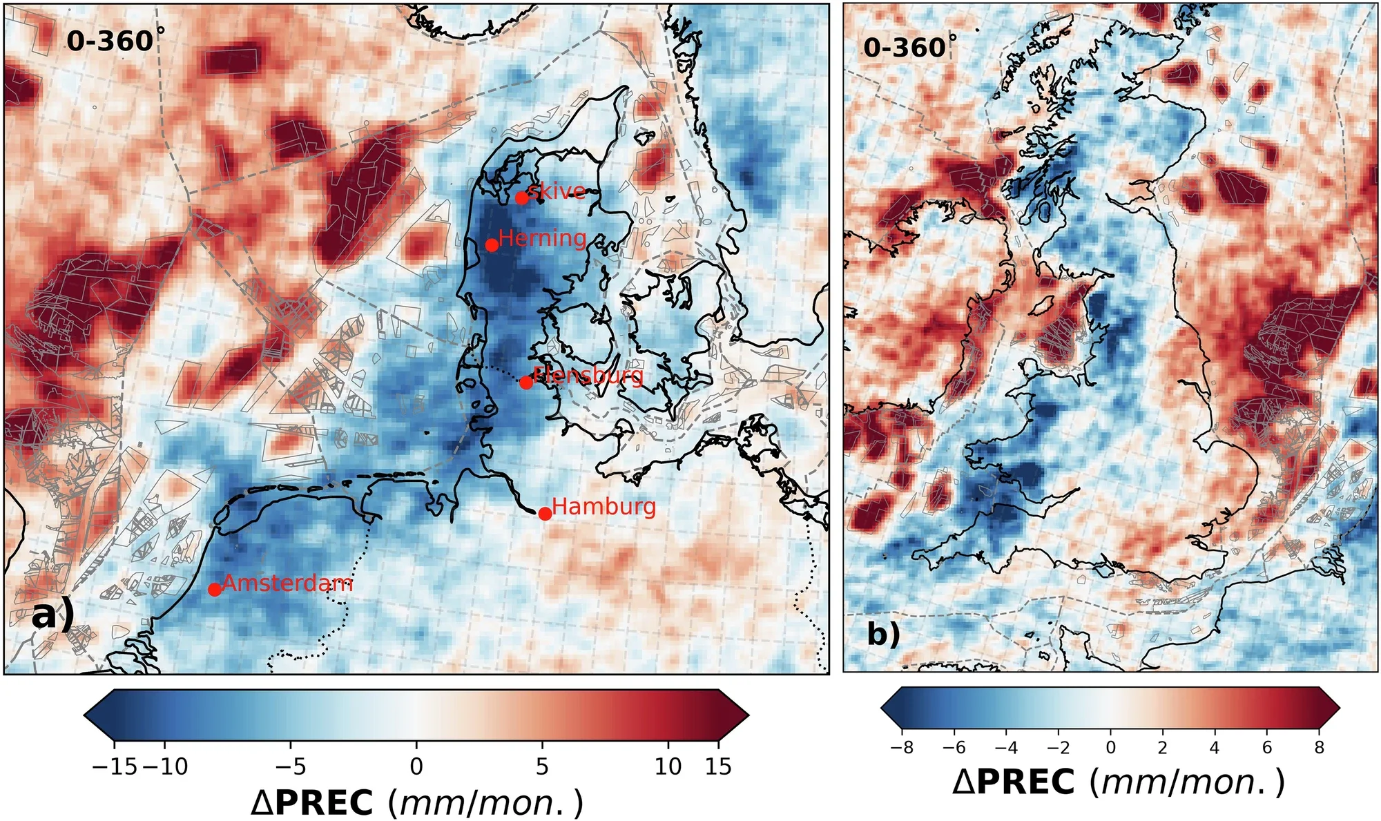 “Change in precipitation field”.