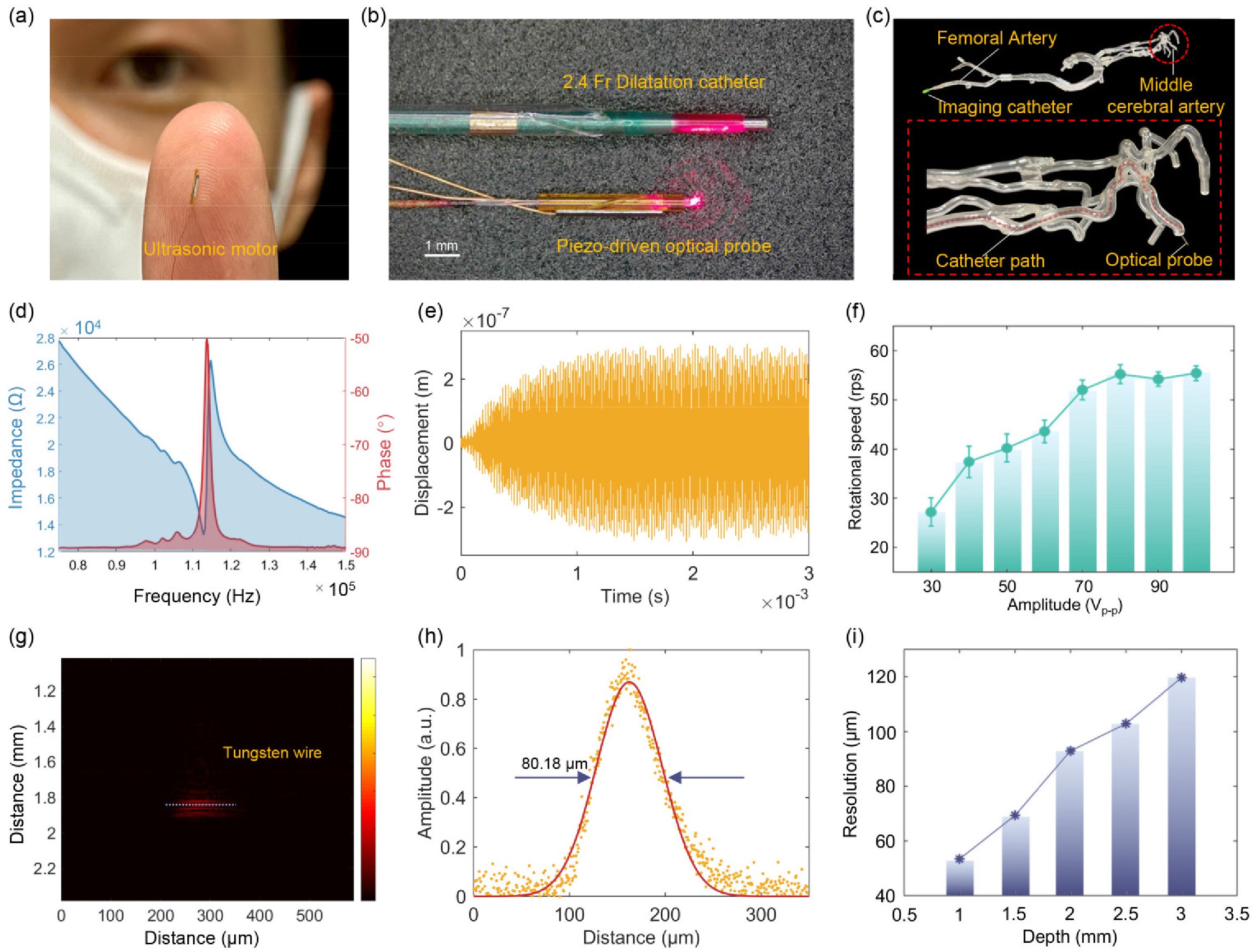 Performance testing of the proposed micro-optical probe.