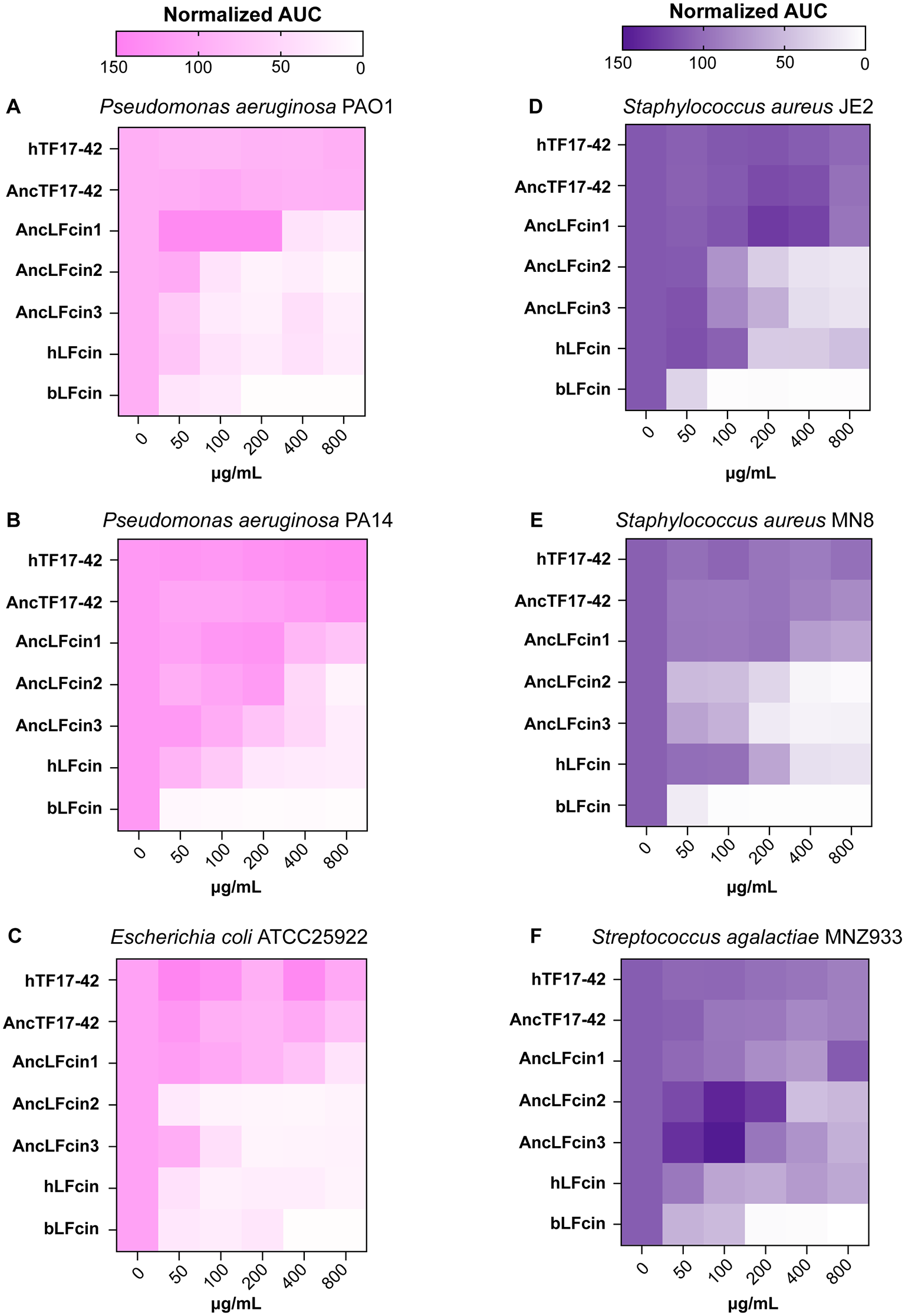 Early origin of antimicrobial activity in lactoferricin.