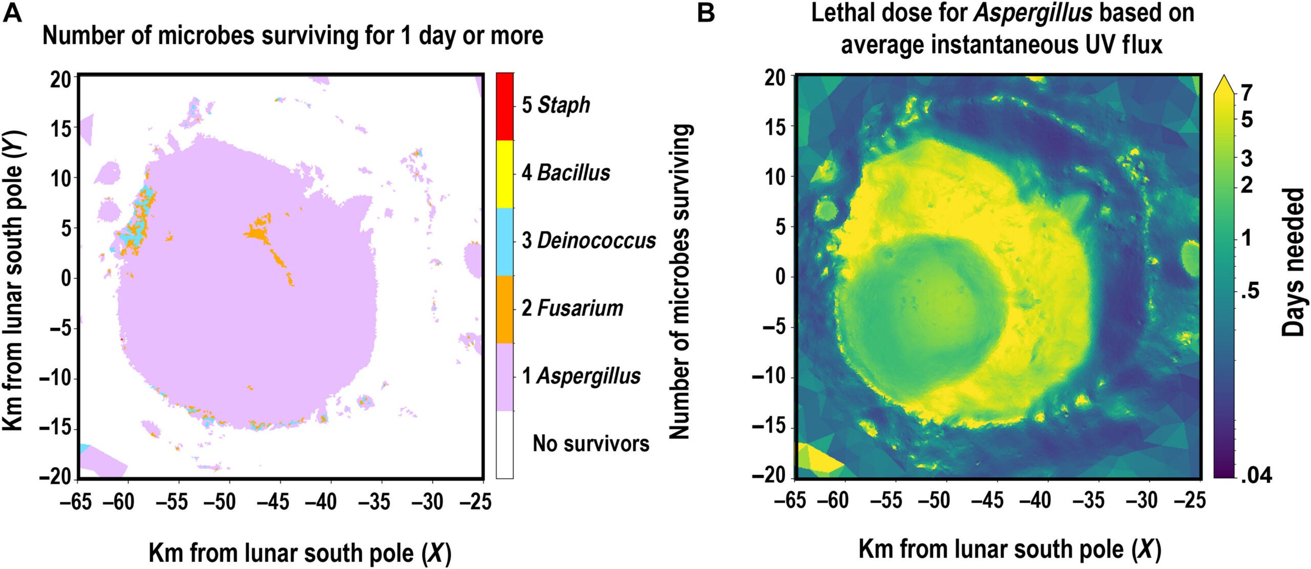 Impact of scattered UV light on microbial survivability within PSRs.