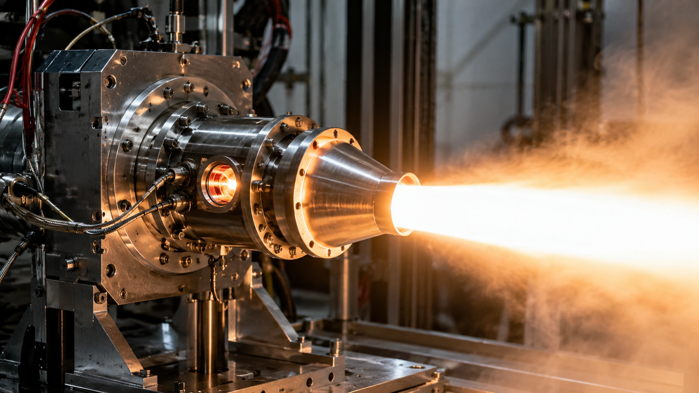 An ADN green rocket thruster ignited electrically at room temperature, eliminating the need for a preheated catalyst bed.