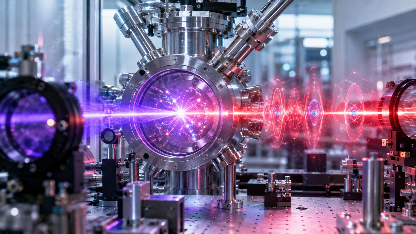 A quantum watch uses interference in excited helium atoms to measure elapsed time without counting from a defined starting point.