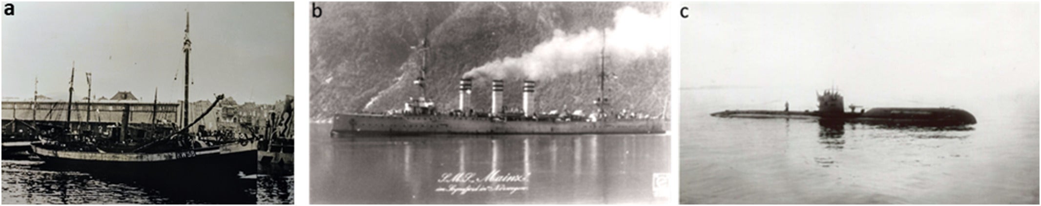 Historical photographs of the wrecks examined in this study.