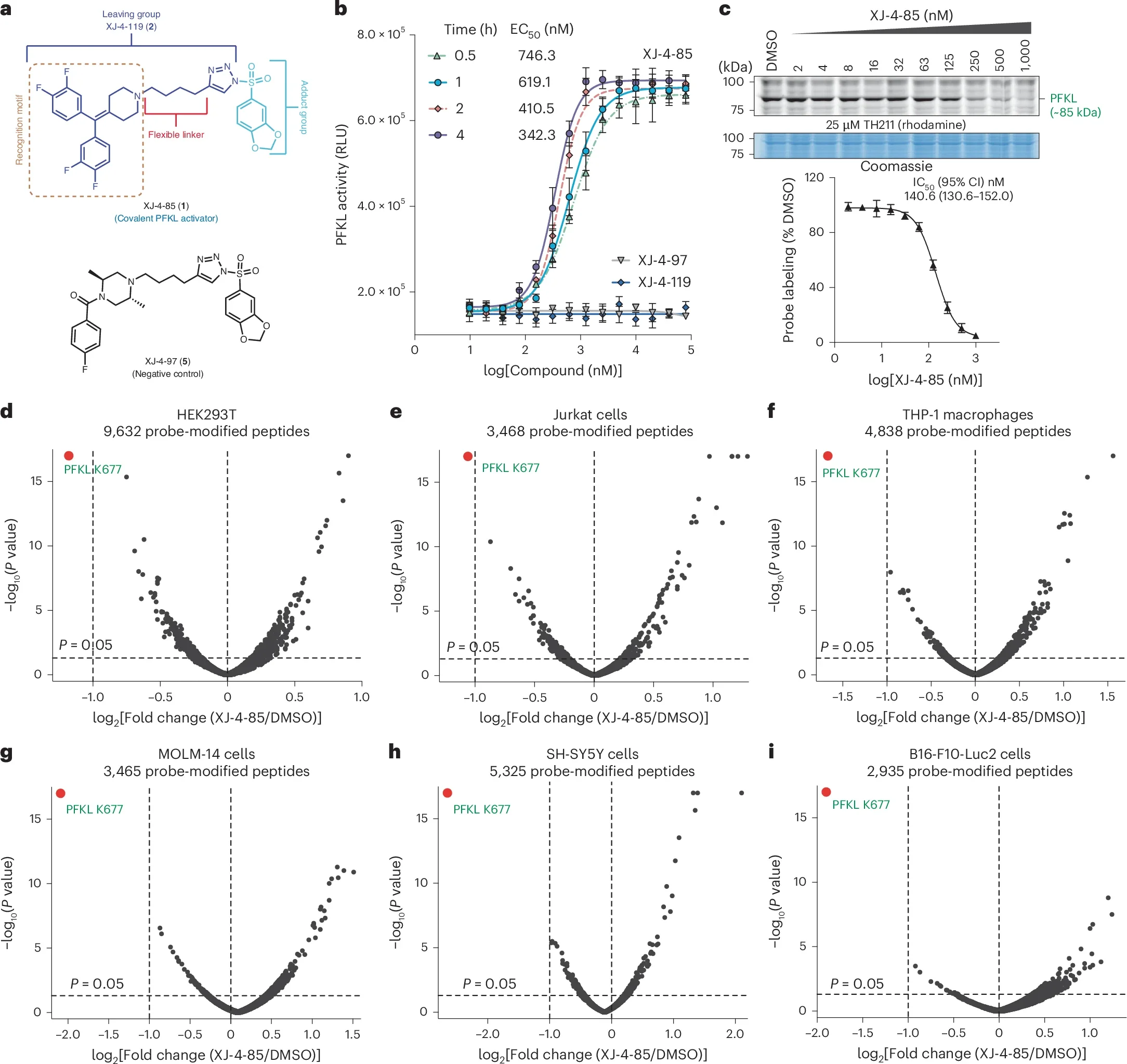 Discovery of a site-specific, proteome-wide selective covalent PFKL activator.