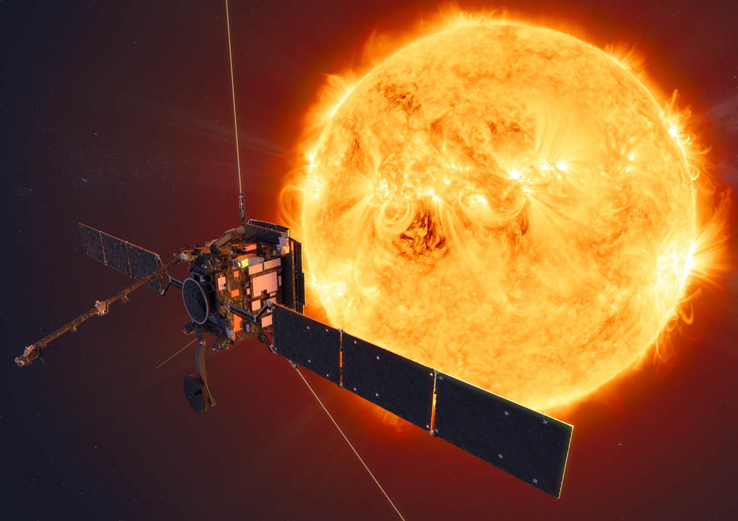 Solar Orbiter found a sharp change in heavy-ion composition inside the Sun’s vast heliospheric current sheet.