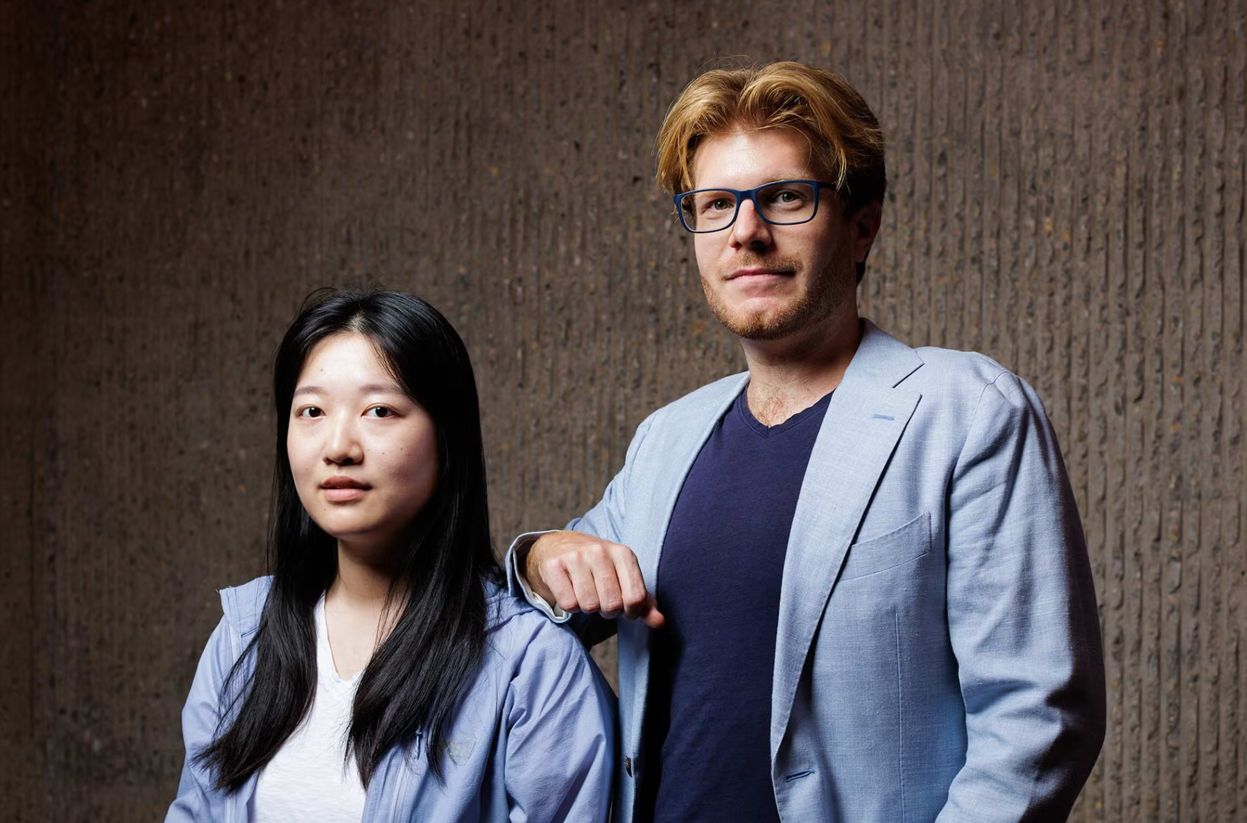 Danyi Zhang, left, and Tamas Vami from UC Santa Barbara. 