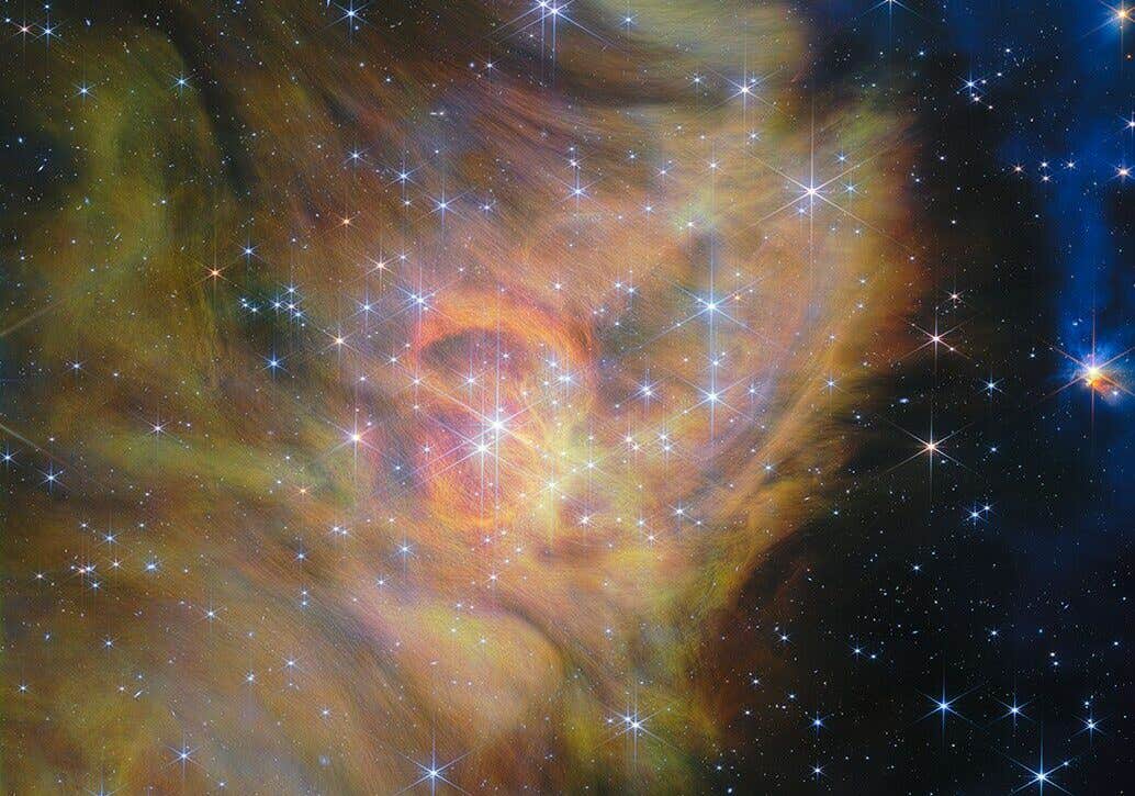NASA's James Webb Space Telescope recently observed IC 348, a star-forming region just 1,000 light-years away from Earth. Webb's sharp vision revealed tiny brown dwarfs, some just twice Jupiter's mass, and young stars ejecting powerful jets crashing into surrounding gas and dust.
