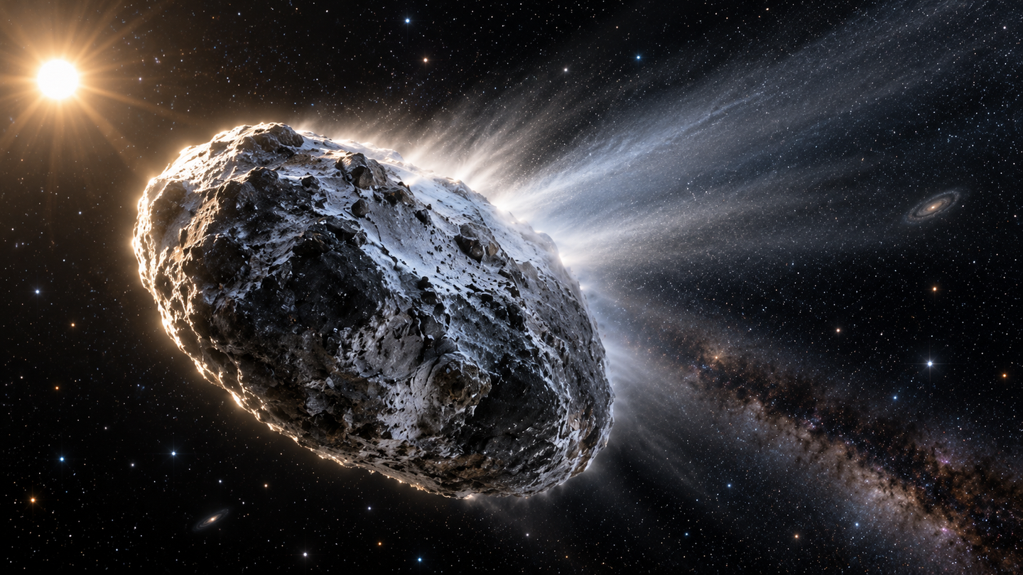 JWST detected CO₂ and icy dust around Centaur 450P/LONEOS, revealing how a frozen outer solar system body may become comet-like.