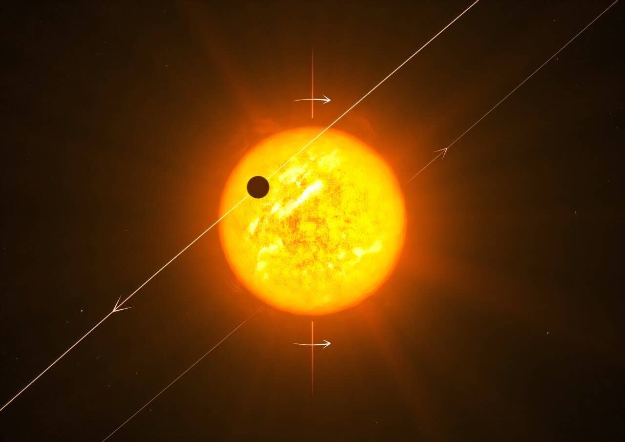 Astronomers found a small planet orbiting backward around a red dwarf, possibly revealing a second generation of planet-forming material.