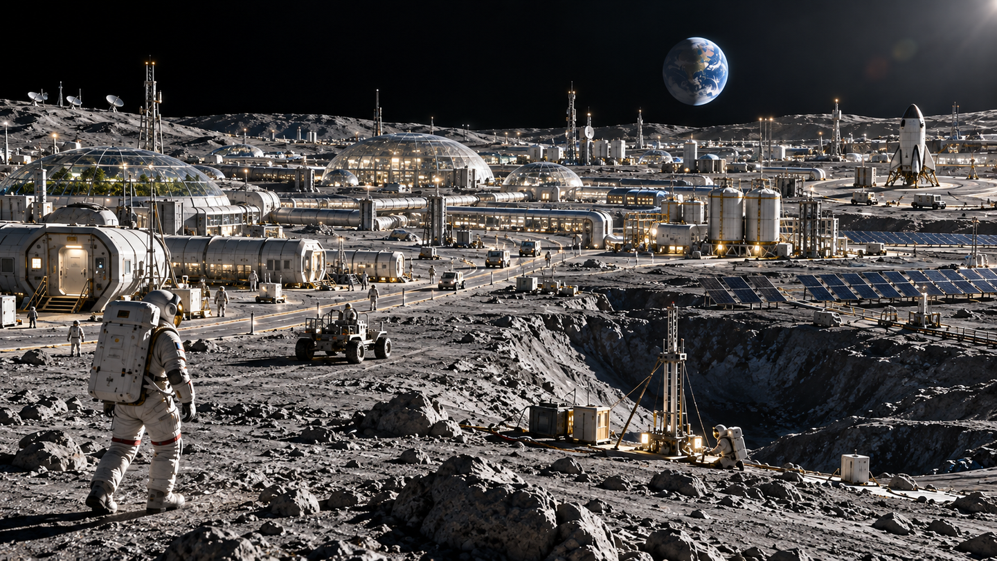 A million-person Moon city could exhaust even a generous lunar water supply in about a century despite 98% recycling.