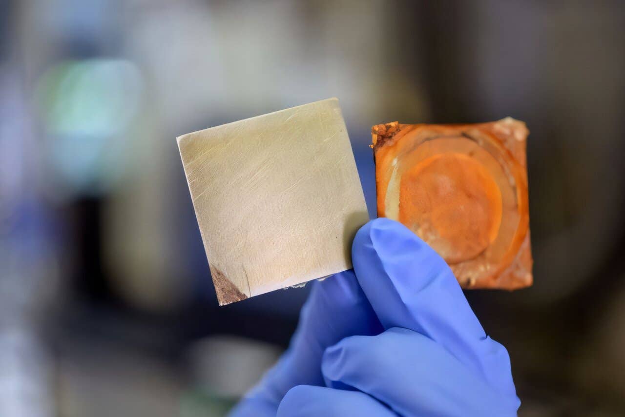 Tiny pH-sensitive containers helped scratched water-based coatings keep corrosion at bay during demanding saltwater tests.