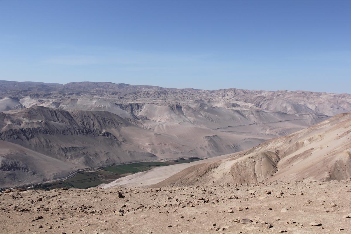 Cardones ignimbrite deposits incised by the Lluta River in northern Chile.