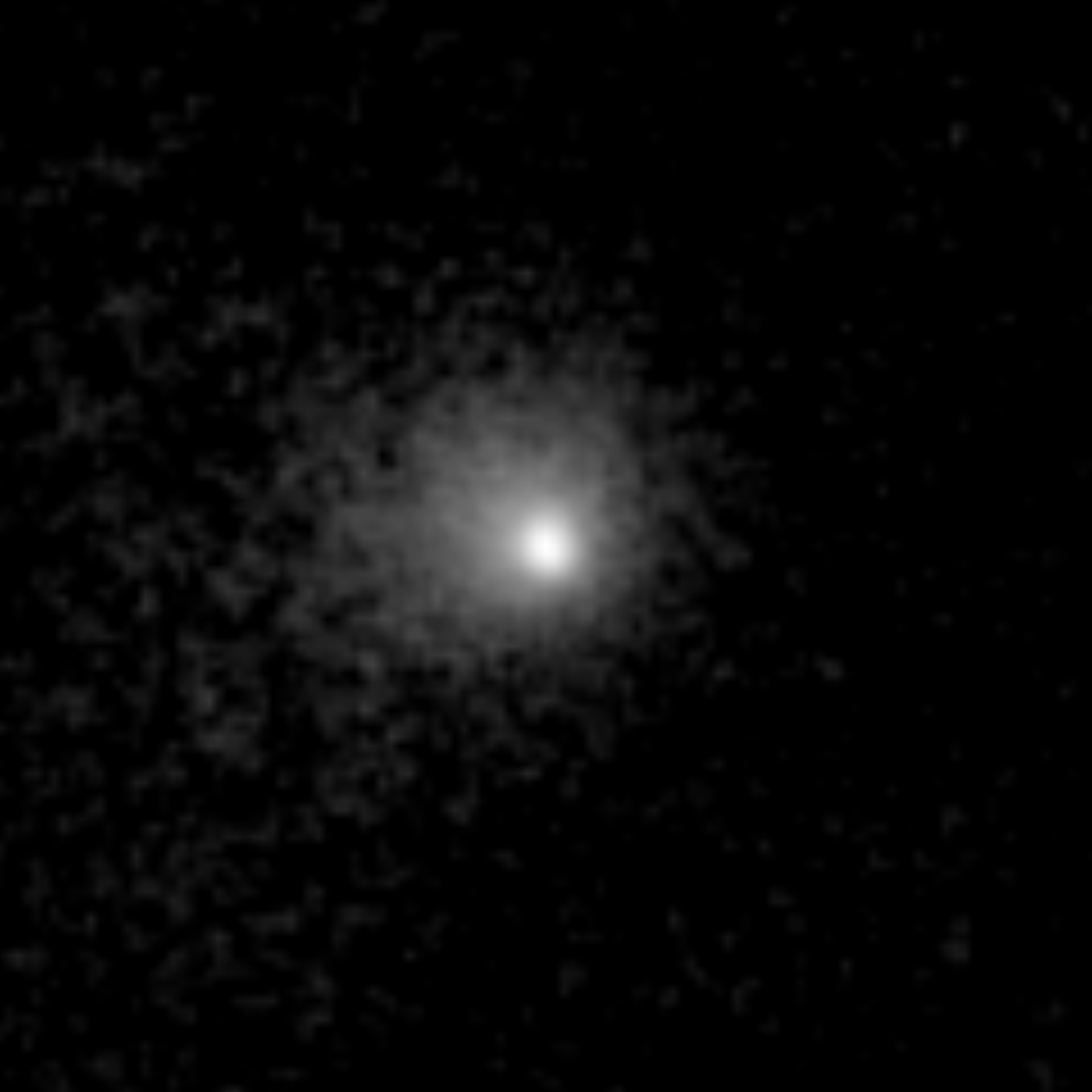 A composite of eight images captured by the Euclid spacecraft between September 16 and 24, 2026, reveals Comet C/2026 S1 (Euclid) and its surrounding cloud of gas and dust. The exposures were aligned and combined, with background objects removed to isolate the comet.
