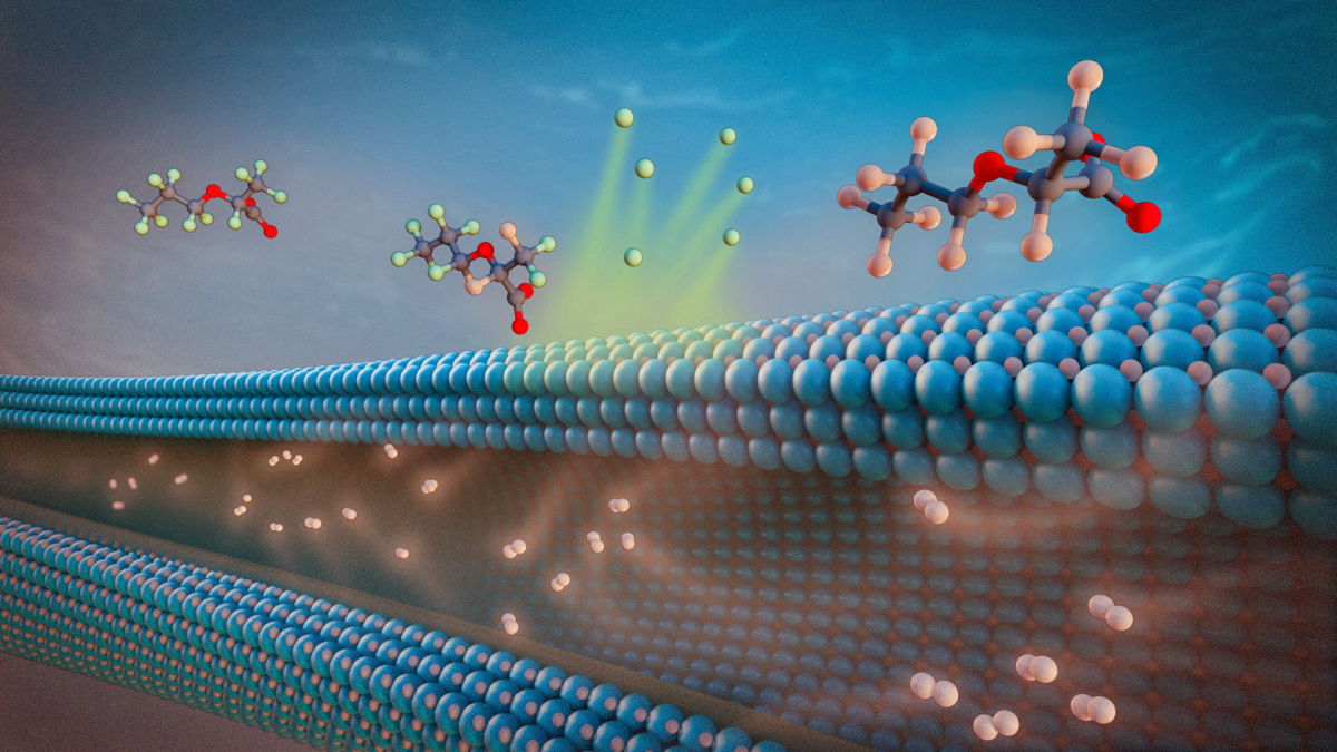 A palladium-coated membrane uses hydrogen to help break down PFAS, or “forever chemicals.” 