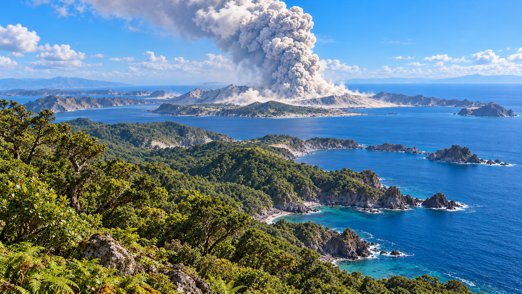 Ancient volcanic eruption brought population collapse and coastal growth to Japan