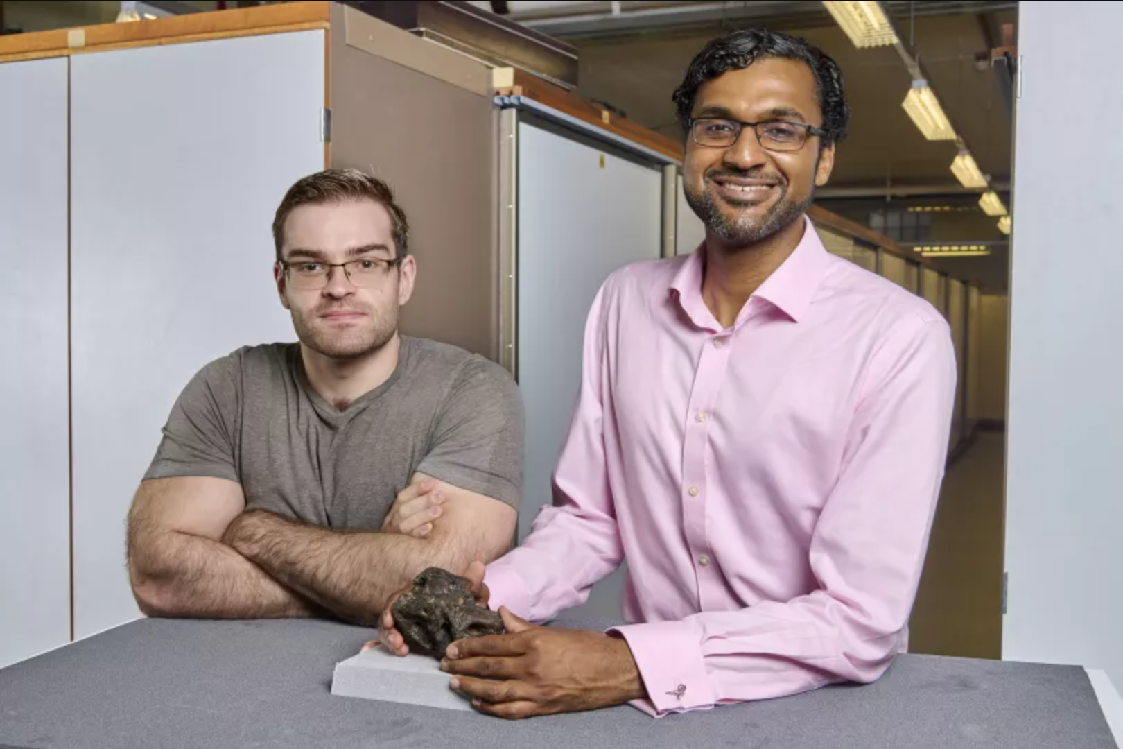 Dr Cassius Morrison with PhD student Charlie Scherer, the paper’s second author.
