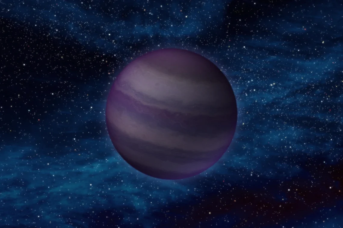 Artist's concept of a brown dwarf. Brown dwarfs begin their lives like stars but they never accumulate enough mass to fuse atoms steadily at their cores and ignite with starlight. 