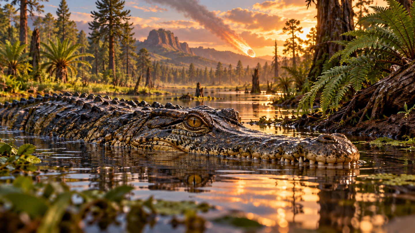 Fossils and climate models suggest warm refuges helped crocodile relatives survive the asteroid that wiped out non-avian dinosaurs.