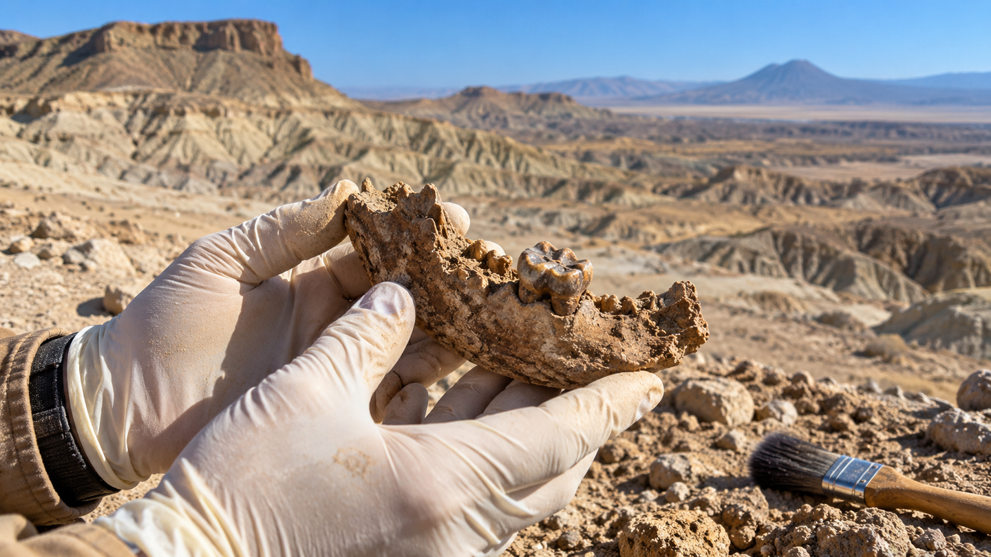A 2.6-million-year-old jaw from Ethiopia’s Afar region extends Paranthropus’ known range north by more than 1,000 kilometers.