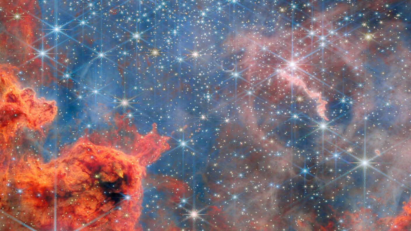 Dwarf stars in a glittering sky, as captured by the James Webb Space Telescope, which uses quantum‑based detectors, allowing scientists to see deeper into space and time than ever before. 