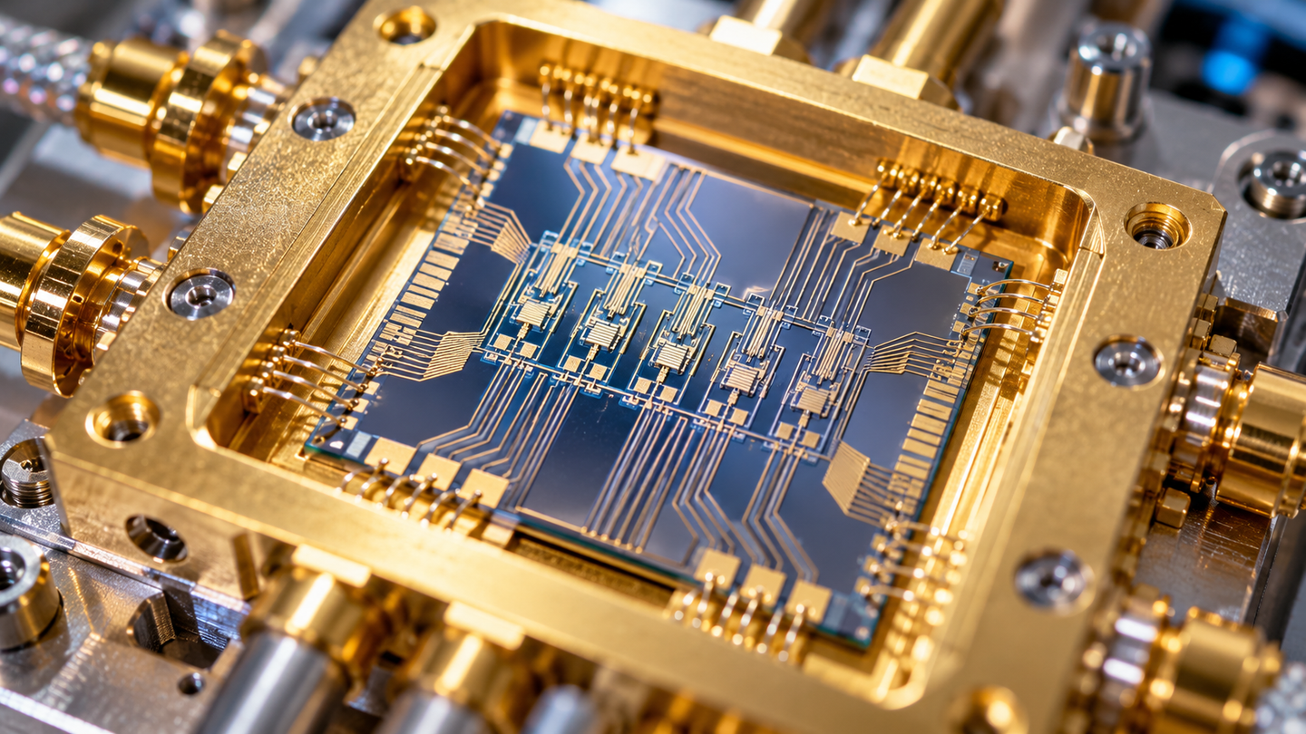 Five silicon spin qubits share a microwave line, with new calibration preserving high accuracy during simultaneous operations.